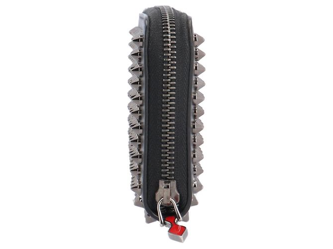 Cartera larga Christian Louboutin Spike Stud Panettone Negro Roja - vista 3