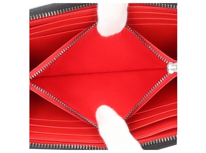 Cartera larga Christian Louboutin Spike Stud Panettone Negro Roja - vista 6