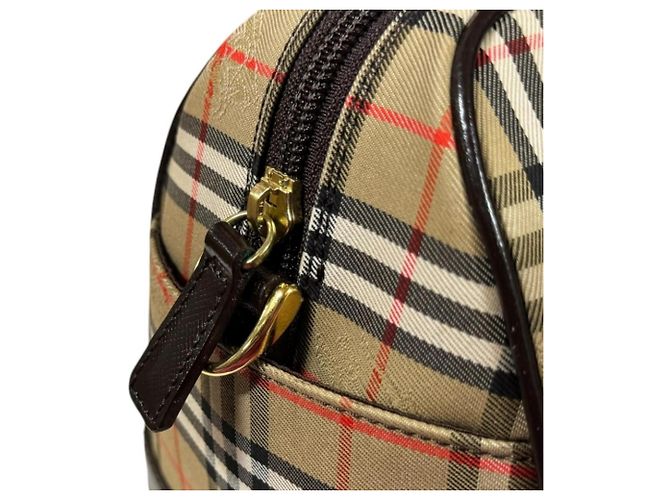 Borsa a tracolla Burberry Mini Boston Nova Check Shadow Horse Marrone Beige - vista 12
