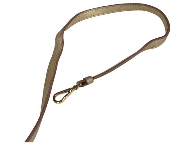 MCM Schultertasche aus goldfarbenem Leder Golden - Ansicht 12