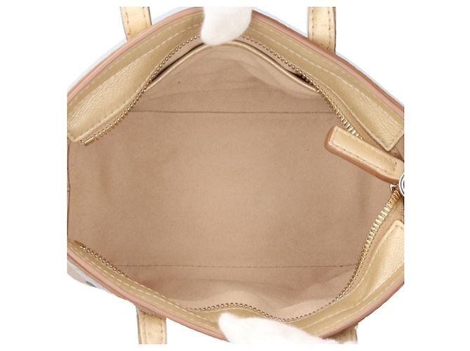 MCM Schultertasche aus goldfarbenem Leder Golden - Ansicht 6