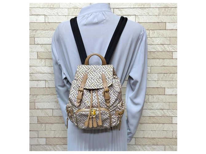Zaino Burberry TB Monogram Rosa Beige - vista 2