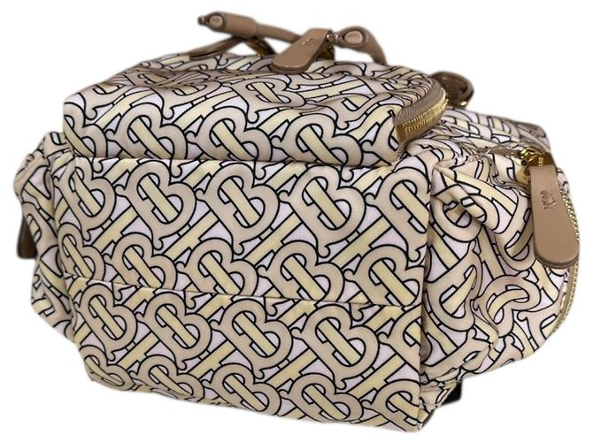 Zaino Burberry TB Monogram Rosa Beige - vista 5
