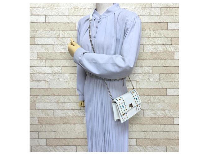 Borsa a tracolla Jimmy Choo Star Studded Bianco - vista 2