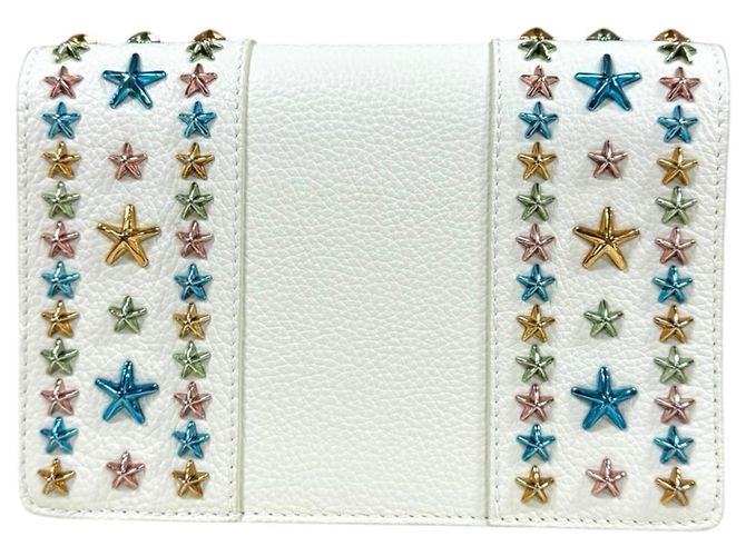 Borsa a tracolla Jimmy Choo Star Studded Bianco - vista 3
