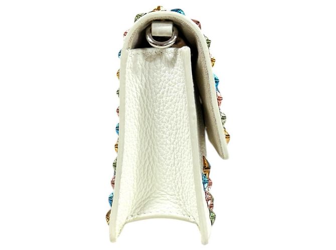 Borsa a tracolla Jimmy Choo Star Studded Bianco - vista 4