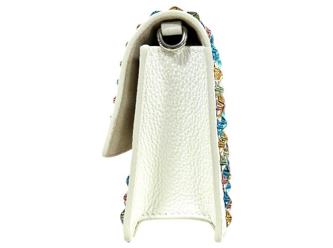Borsa a tracolla Jimmy Choo Star Studded Bianco - vista 5