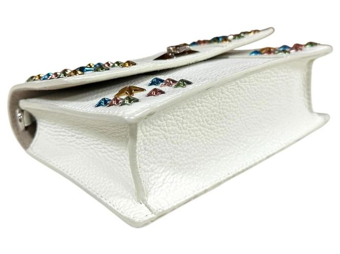 Borsa a tracolla Jimmy Choo Star Studded Bianco - vista 6