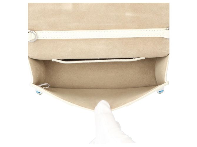 Borsa a tracolla Jimmy Choo Star Studded Bianco - vista 8