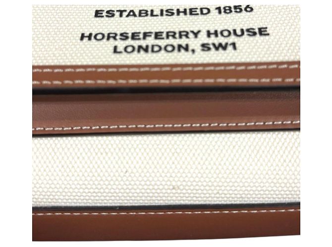 Borsa a tracolla Burberry Logo Pocket Marrone Bianco - vista 11