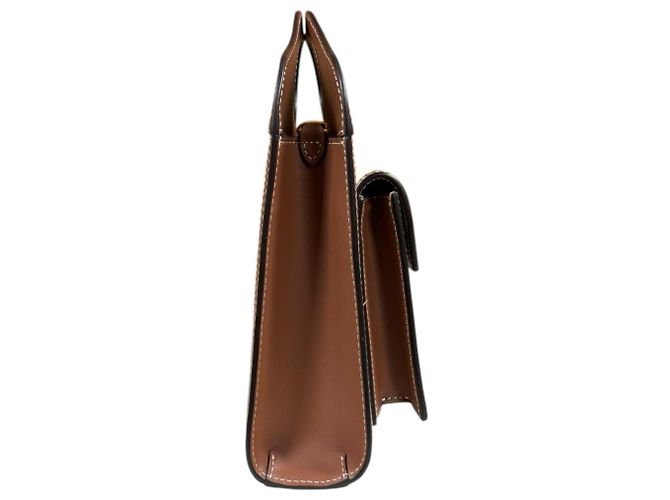 Borsa a tracolla Burberry Logo Pocket Marrone Bianco - vista 4