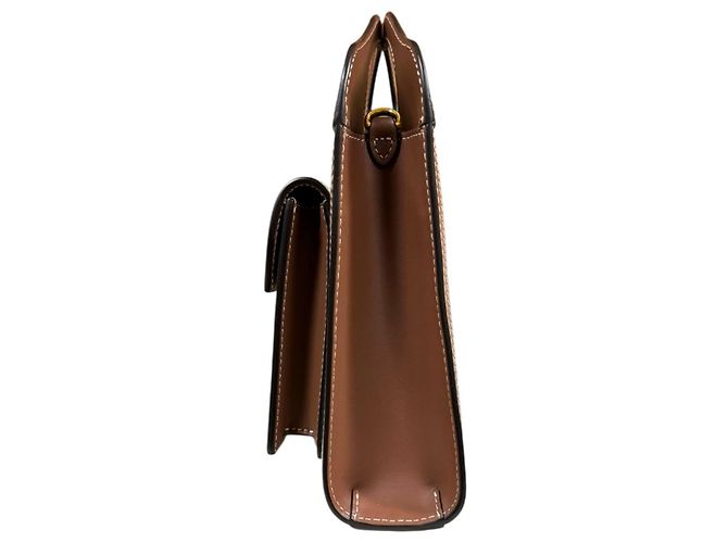 Borsa a tracolla Burberry Logo Pocket Marrone Bianco - vista 5