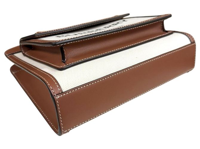 Borsa a tracolla Burberry Logo Pocket Marrone Bianco - vista 6
