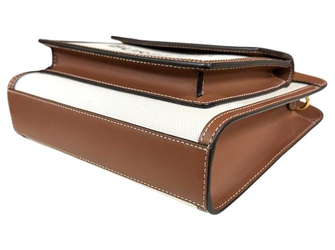 Borsa a tracolla Burberry Logo Pocket Marrone Bianco - vista 7