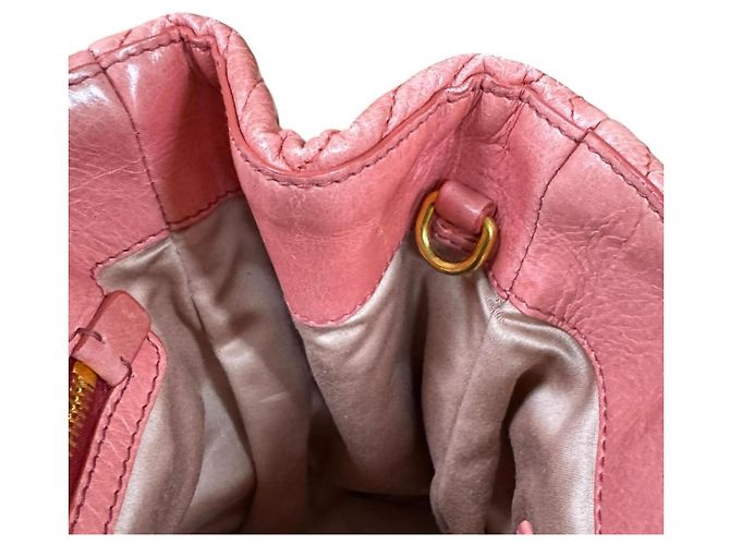 Borsa a tracolla Miu Miu in pelle rosa - vista 14