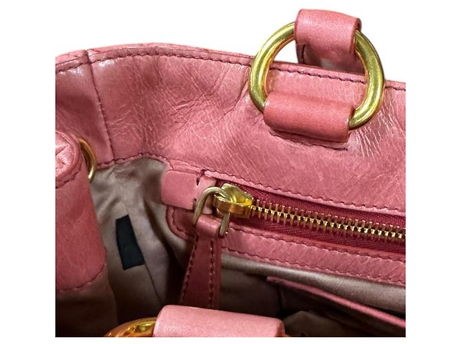 Borsa a tracolla Miu Miu in pelle rosa - vista 15