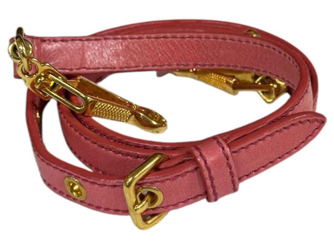Borsa a tracolla Miu Miu in pelle rosa - vista 16