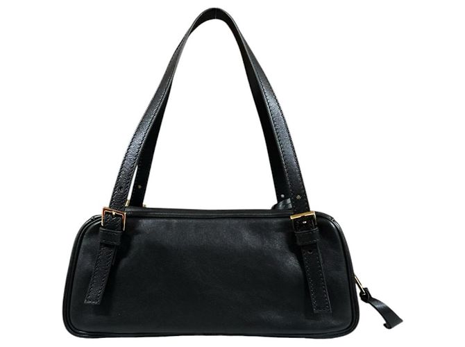 Sac Bowling Versace Tag en Nappa Noir - vue 3