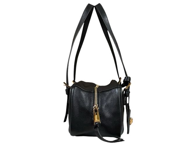 Sac Bowling Versace Tag en Nappa Noir - vue 4