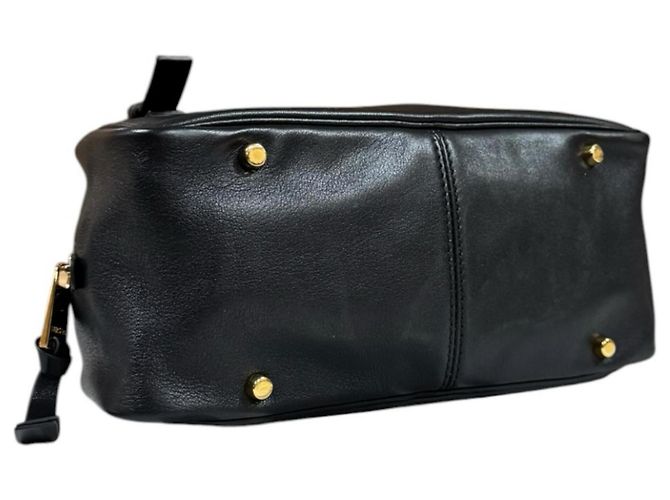 Sac Bowling Versace Tag en Nappa Noir - vue 5