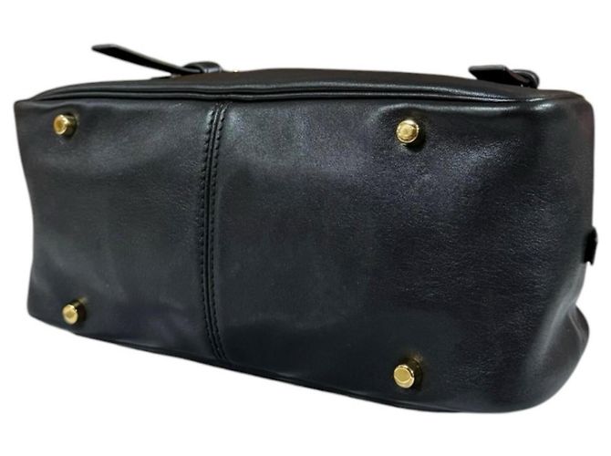 Sac Bowling Versace Tag en Nappa Noir - vue 6