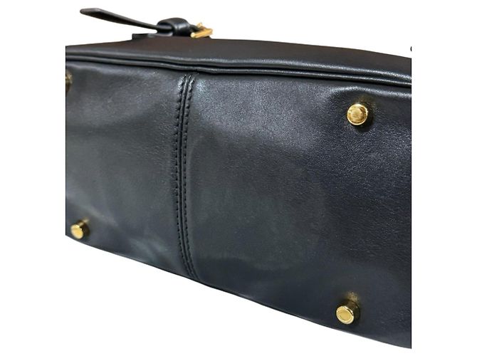 Sac Bowling Versace Tag en Nappa Noir - vue 8