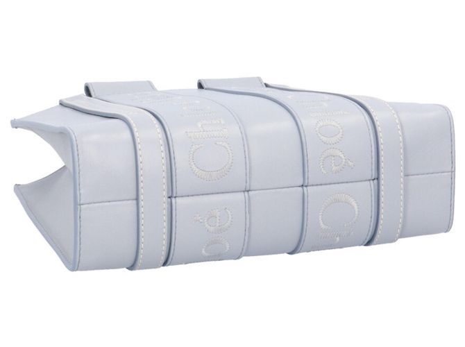 Woody Bolsa de ombro Chloé em couro azul - vista 5