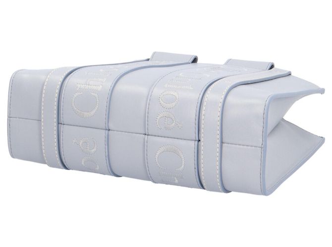 Woody Bolsa de ombro Chloé em couro azul - vista 6