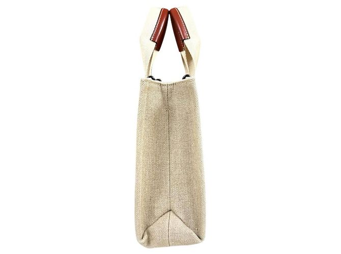 Borsa a spalla Chloé Woody Small Tote Marrone Beige - vista 4