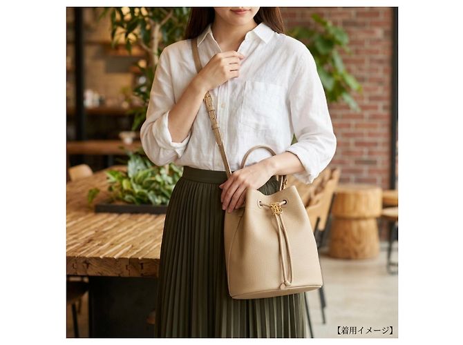 Borsa a Secchiello con Coulisse Burberry Beige - vista 10