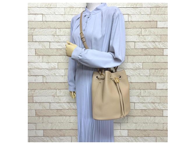 Borsa a Secchiello con Coulisse Burberry Beige - vista 2