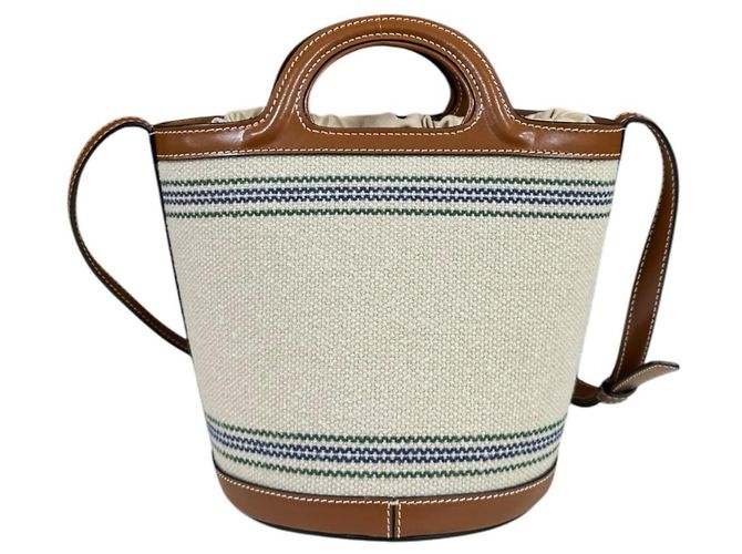 Borsa a secchiello piccola Marni Tropicalia Marrone - vista 3