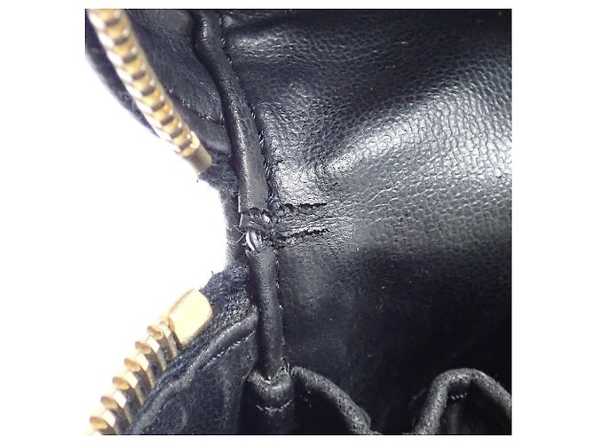 Borsa Vanity Chanel in pelle di vitello martellata nera Nero - vista 10