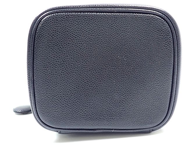 Borsa Vanity Chanel in pelle di vitello martellata nera Nero - vista 4