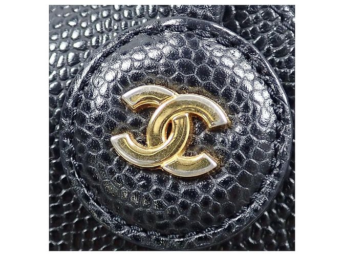 Borsa Vanity Chanel in pelle di vitello martellata nera Nero - vista 7