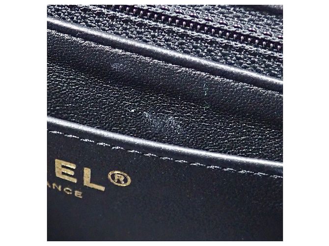 Borsa a tracolla Chanel Matelassé in pelle di agnello nera Nero - vista 11