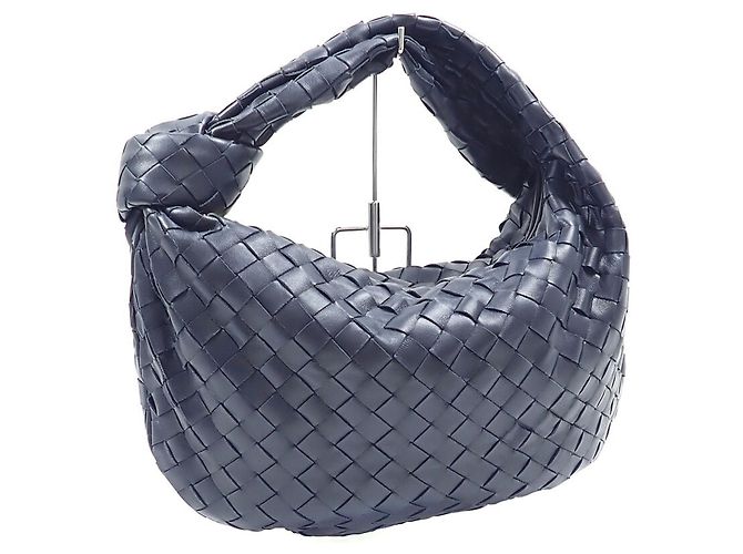 Borsa a tracolla in pelle blu navy da donna Bottega Veneta - vista 2