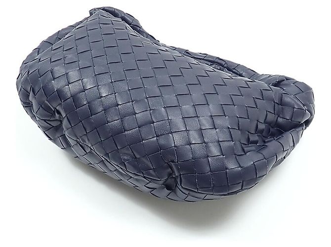 Borsa a tracolla in pelle blu navy da donna Bottega Veneta - vista 3