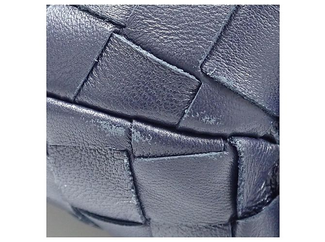 Borsa a tracolla in pelle blu navy da donna Bottega Veneta - vista 5