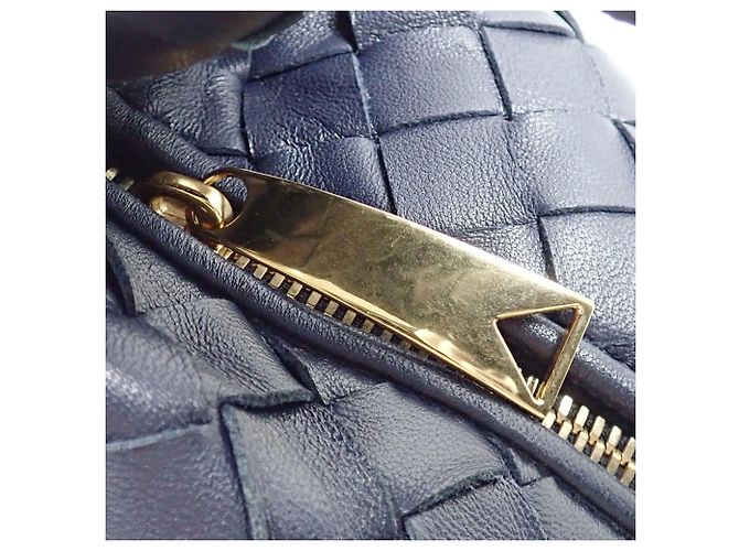 Borsa a tracolla in pelle blu navy da donna Bottega Veneta - vista 7