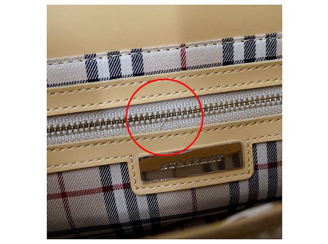 Borsa Burberry in tela Nero Beige - vista 13