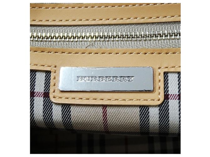 Borsa Burberry in tela Nero Beige - vista 6