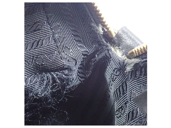 Bolso de hombro Prada Nero de piel negra Castaño Negro - vista 11