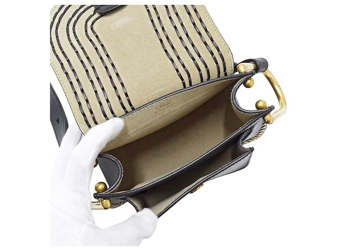 Chloé Hudson Mini-Handtasche aus Leder Schwarz - Ansicht 5