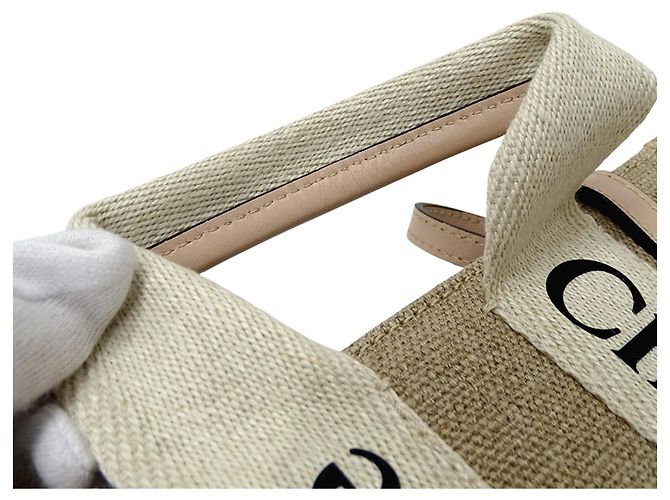Bolsa de lona Chloé bege rosa - vista 11