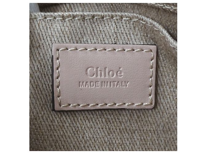 Bolsa de lona Chloé bege rosa - vista 6