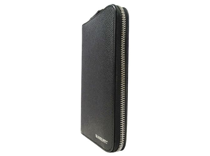 Burberry Black Leather Long Wallet - view 4