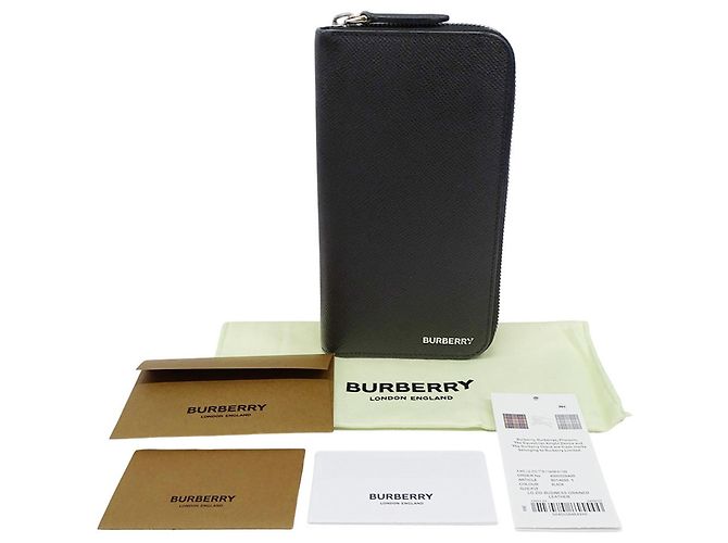 Burberry Black Leather Long Wallet - view 5