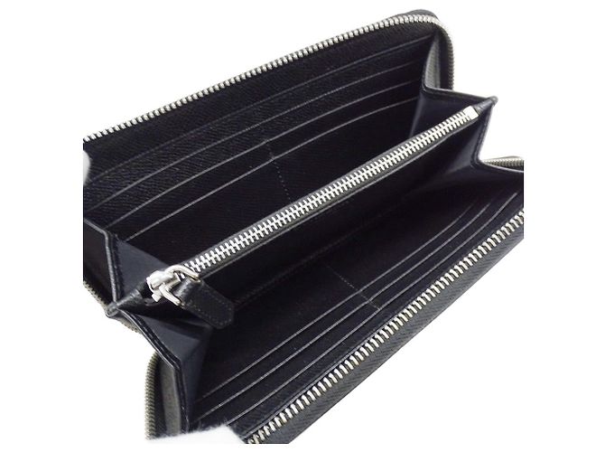 Burberry Black Leather Long Wallet - view 6