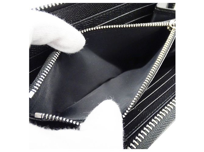 Burberry Black Leather Long Wallet - view 7